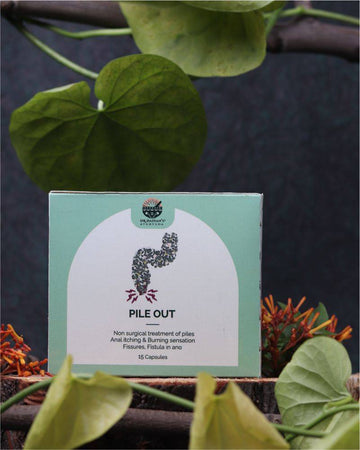 Pile Out Capsules : Quick Relief From Pain, Bleeding & Constipation - 15 Caps